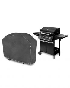Schutzhülle für Gartengrill L, trapezförmig, Graphit (105 x 131-140 x 50 cm)