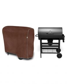 Schutzhülle für Gartengrill M, zylindrisch, Braun (90 x 90-100 x 50 cm)