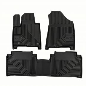 3D Gummimatten No.77 für Hyundai Santa Fe V 7-Sitzer, 1. und 2. Sitzreihe, PHEV ab 2023 (3 Stück)