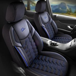 Autositzbezüge BERLIN schwarz-blau, Vordersitze 1+1