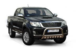 Frontbügel Frontschutzbügel Bullbar Steeler für Toyota Hilux 2005-2011-2015 Modell S