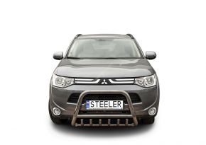 Frontbügel Frontschutzbügel Bullbar Steeler für MITSUBISHI OUTLANDER 2012-2015 Modell G