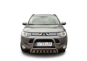 Frontbügel Frontschutzbügel Bullbar Steeler für MITSUBISHI OUTLANDER 2012-2015 Modell S