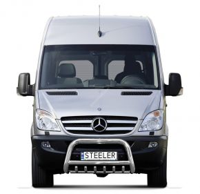 Frontbügel Frontschutzbügel Bullbar Steeler für MERCEDES SPRINTER 2006-2018 Modell G