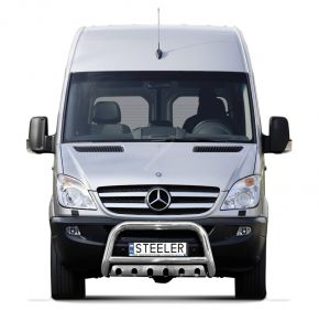 Frontbügel Frontschutzbügel Bullbar Steeler für MERCEDES SPRINTER 2006-2018 Modell S