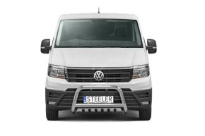 Frontbügel Frontschutzbügel Bullbar Steeler für VOLKSWAGEN CRAFTER 2017- Modell S