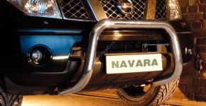 Frontbügel Frontschutzbügel Bullbar Steeler für Nissan Navara 2010-2015 Modell U