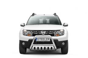 Frontbügel Frontschutzbügel Bullbar Steeler für Dacia Duster 2010-2014-2018 Modell S