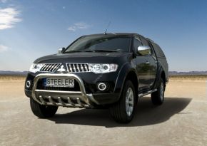 Frontbügel Frontschutzbügel Bullbar Steeler für Mitsubishi L200 2009-2015 Modell G