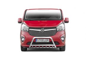 Frontbügel Frontschutzbügel Bullbar Steeler für OPEL VIVARO 2014-2019 Modell G