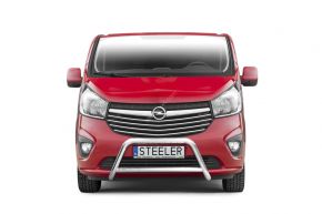 Frontbügel Frontschutzbügel Bullbar Steeler für OPEL VIVARO 2014-2019 Modell A