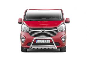 Frontbügel Frontschutzbügel Bullbar Steeler für OPEL VIVARO 2014-2019 Modell S