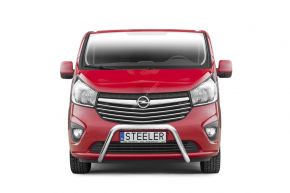 Frontbügel Frontschutzbügel Bullbar Steeler für OPEL VIVARO 2014-2019 Modell U