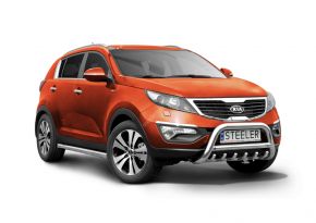 Frontbügel Frontschutzbügel Bullbar Steeler für Kia Sportage 2010-2015 Modell G