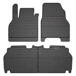 Gummi Fußmatten für Renault Kangoo II combivan, 1. und 2. Sitzreihe 4-teilige 2007-2021