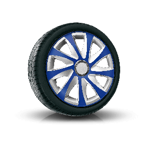 Radkappen für MITSUBISHI 14", DRIFT EXTRA blau-silber  4 Stück