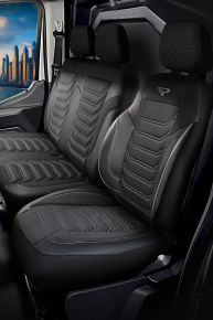 Maßbezüge Florida schwarz-grau | Stoff + Kunstleder | Citroen Jumpy (2016–2025)