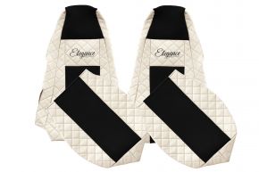 Sitzbezüge nach Maß ELEGANCE Q für SCANIA G (01.2005-12.2016) - integrierte Kopfstützen - Hellbeige