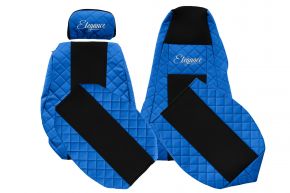 Sitzbezüge nach Maß ELEGANCE Q für SCANIA R NEXTGEN (ab 01.2017) - verstellbare Beifahrerkopfstütze - Blau