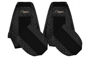Sitzbezüge nach Maß ELEGANCE Q für RENAULT MAGNUM MILLENIUM (01.2002-12.2007) - Schwarz