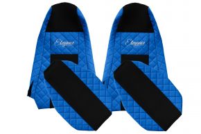 Sitzbezüge nach Maß ELEGANCE Q für SCANIA P (01.2013-12.2016) - STREAMLINE, integrierte Kopfstützen - Blau