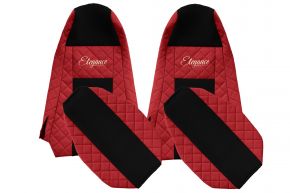Sitzbezüge nach Maß ELEGANCE Q für SCANIA P (01.2013-12.2016) - STREAMLINE, integrierte Kopfstützen - Rot