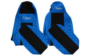 Sitzbezüge nach Maß ELEGANCE Q für SCANIA G (01.2013-12.2016) - STREAMLINE, unterschiedliche Sitze - Blau