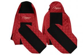 Sitzbezüge nach Maß ELEGANCE Q für SCANIA G (01.2013-12.2016) - STREAMLINE, unterschiedliche Sitze - Rot