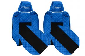 Sitzbezüge nach Maß ELEGANCE Q für RENAULT T (01.2014-04.2021) - verstellbare Kopfstützen - Blau