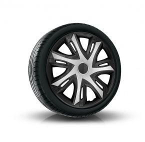 Radkappen für RENAULT 14", N-POWER BICOLOR silber-schwarz  4 Stück