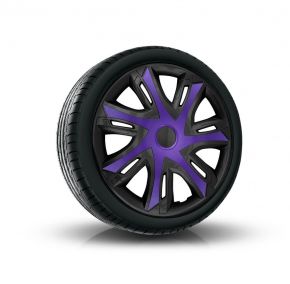 Radkappen für RENAULT 14", N-POWER BICOLOR lila-schwarz 4 Stück