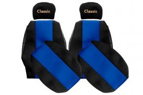 Sitzbezüge nach Maß CLASSIC für MAN L2000 (01.1994-12.2005) - Gurte an den Sitzen - Blau