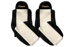 Sitzbezüge nach Maß CLASSIC für MAN TGA (01.2000-12.2010) - Beifahrergurt außerhalb des Sitzes - Hellbeige