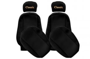 Sitzbezüge nach Maß CLASSIC für VOLVO FM (01.1998-12.2001) - verstellbare Kopfstützen - Schwarz