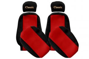 Sitzbezüge nach Maß CLASSIC für VOLVO FL (01.1998-12.2001) - verstellbare Kopfstützen - Rot
