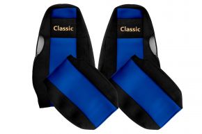Sitzbezüge nach Maß CLASSIC für SCANIA 4 (01.1995-12.2004) - integrierte Kopfstützen - Blau
