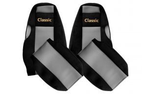 Sitzbezüge nach Maß CLASSIC für SCANIA 4 (01.1995-12.2004) - integrierte Kopfstützen - Grau