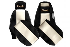 Sitzbezüge nach Maß CLASSIC für SCANIA 4 (01.1995-12.2004) - unterschiedliche Kopfstützen - Hellbeige