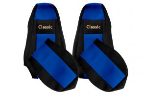 Sitzbezüge nach Maß CLASSIC für SCANIA G (01.2005-12.2016) - integrierte Kopfstützen - Blau
