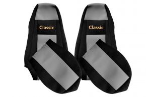 Sitzbezüge nach Maß CLASSIC für SCANIA G (01.2005-12.2016) - integrierte Kopfstützen - Grau