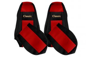 Sitzbezüge nach Maß CLASSIC für SCANIA G (01.2005-12.2016) - integrierte Kopfstützen - Rot