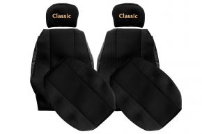 Sitzbezüge nach Maß CLASSIC für RENAULT PREMIUM I (01.1997-12.2004) - verstellbare Kopfstützen - Schwarz