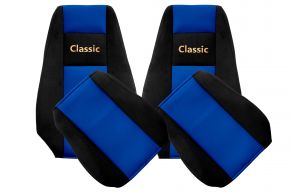 Sitzbezüge nach Maß CLASSIC für RENAULT MAGNUM NEW SIZE (01.2008-12.2013) - integrierte Kopfstützen - Blau