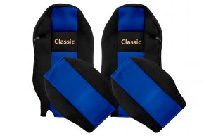 Sitzbezüge nach Maß CLASSIC für MERCEDES ACTROS MP 3 (01.2007-12.2010) - integrierte Kopfstützen - Blau