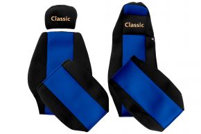 Sitzbezüge nach Maß CLASSIC für MERCEDES ACTROS MP 1 (01.1996-12.2002) - Fahrerhaus MEGA SPACE - Blau
