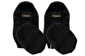 Sitzbezüge nach Maß CLASSIC für MAN TGX (01.2007-03.2020) - normale Sitze (keine ISRI) - Schwarz