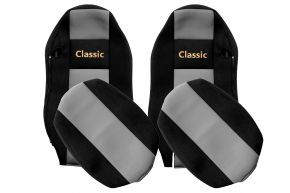 Sitzbezüge nach Maß CLASSIC für MAN TGX (01.2007-03.2020) - normale Sitze (keine ISRI) - Grau
