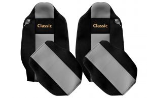 Sitzbezüge nach Maß CLASSIC für RENAULT T (01.2014-04.2021) - integrierte Kopfstützen - Grau