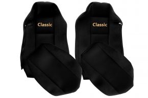 Sitzbezüge nach Maß CLASSIC für MAN TGX (01.2007-03.2020) - ISRI-Fahrersitz - Schwarz