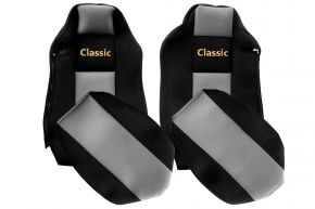 Sitzbezüge nach Maß CLASSIC für MAN TGX (01.2007-03.2020) - ISRI-Fahrersitz - Grau
